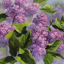 Схема вышивки «сирень»