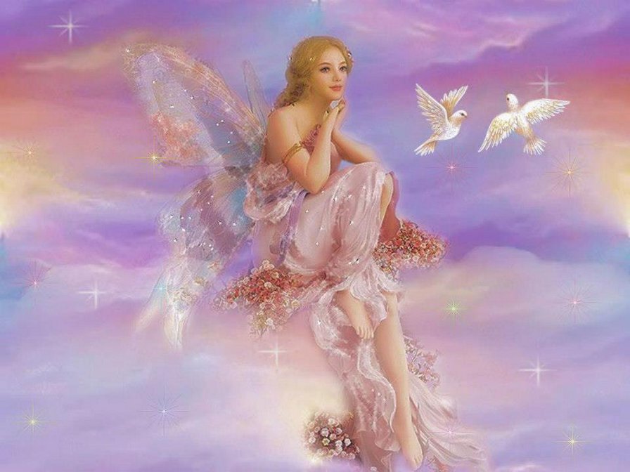 серия "фэнтэзи" - фэнтэзи.фея.эльф.птицы - оригинал