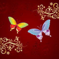 Схема вышивки «Бабочки»