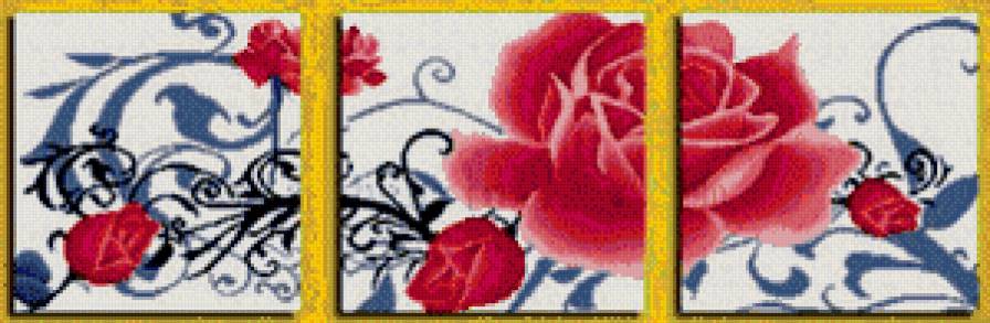 розы - триптих - предпросмотр