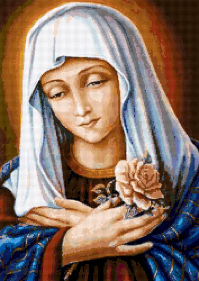 Virgen Maria con Rosa - икона - предпросмотр