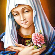 Оригинал схемы вышивки «Virgen Maria con Rosa» (№732511)