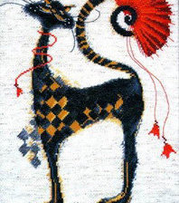 Оригинал схемы вышивки «чёрный кот Томас» (№732723)