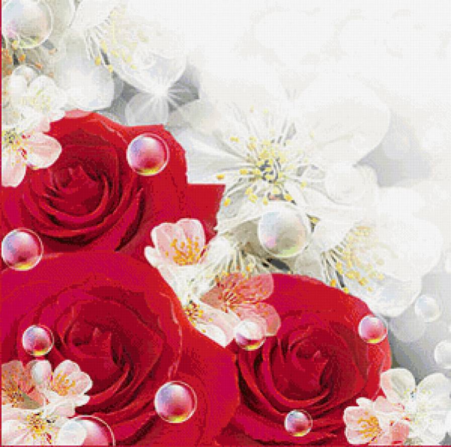 Розы-2 - сегментированные картины - предпросмотр