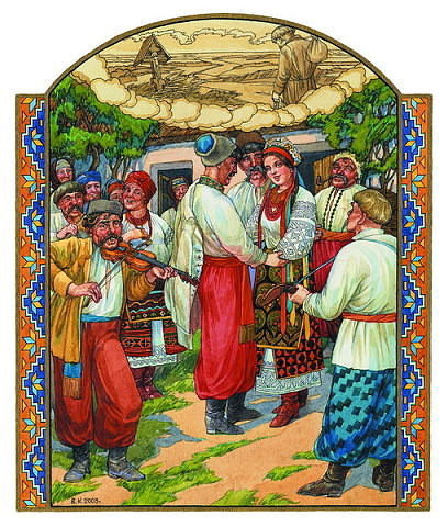 украинская свадьба - свадьба, украинский мотив, девушка, парень - оригинал