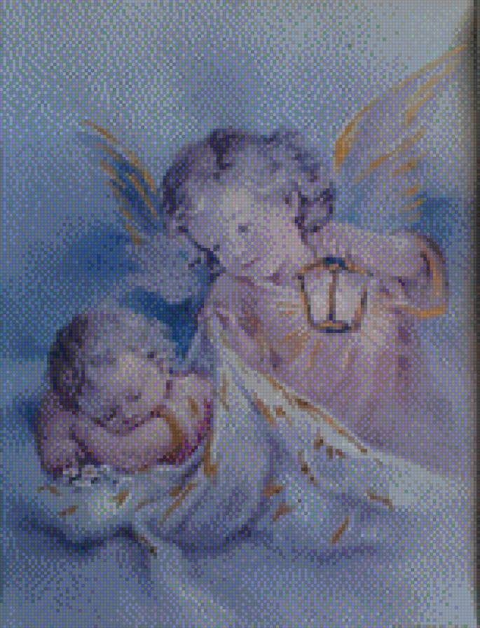 Дитя и ангел - младенец, ангел - предпросмотр