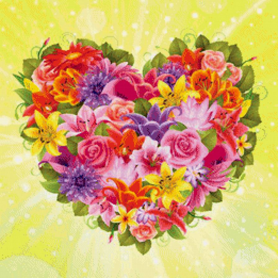 подушка  - сердце полное радости - предпросмотр