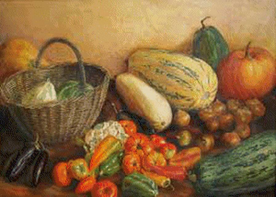 Натюрморт с овощами - овощи, для дачи, урожай, для кухни - предпросмотр