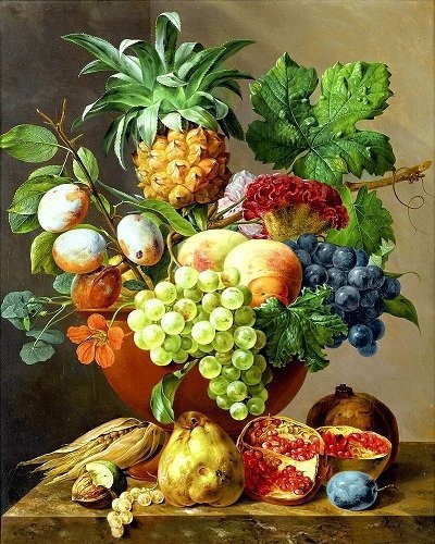 Натюрморт 2 - виноград, натюрморт, фрукты - оригинал
