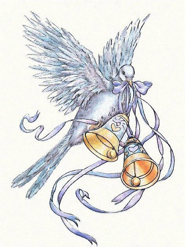 голубь - голубь, свадьба, колокольчик - оригинал