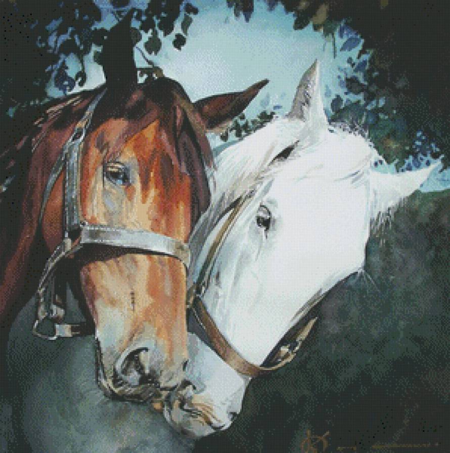 лошади - картины, лошади, животные - предпросмотр