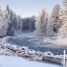 Схема вышивки «зимний пейзаж»