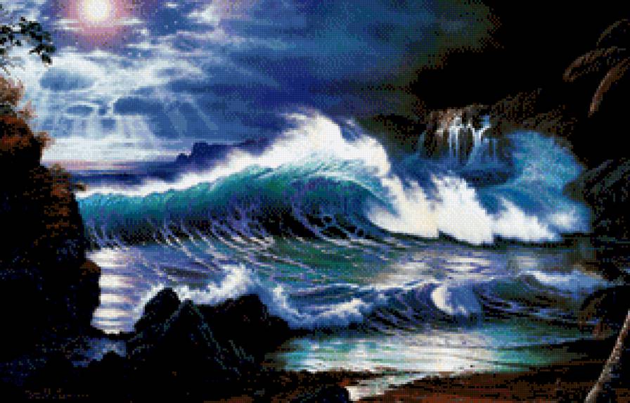 шторм-2 - море, небо, ветер, волна - предпросмотр