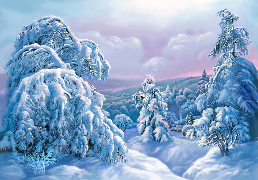 Зимний пейзаж 3 - оригинал