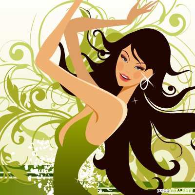 Девушка праздник. Монохром2. - оригинал