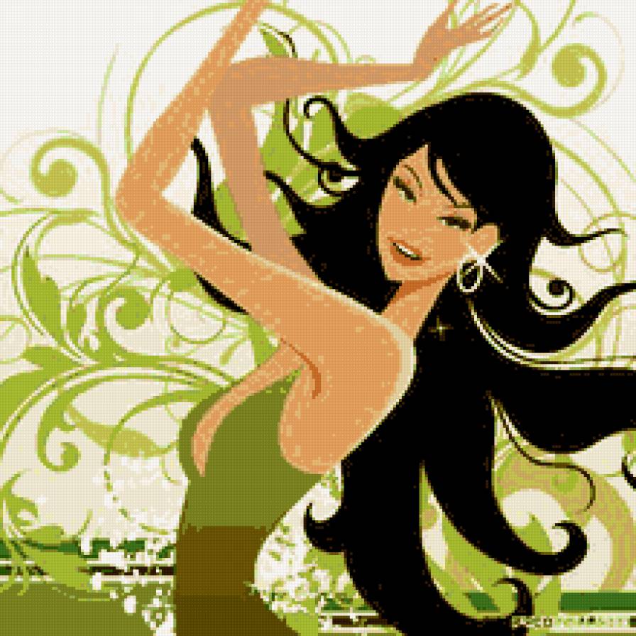 Девушка праздник. Монохром2. - предпросмотр