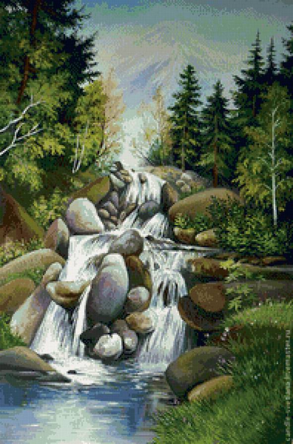 водопад - природа, пейзаж, водопад - предпросмотр