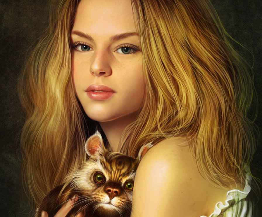 Девушка и зверушка - оригинал