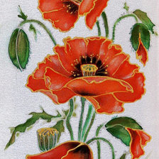 Схема вышивки «маки»