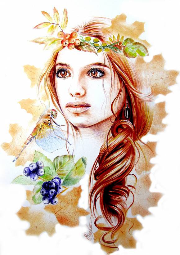 Девушка-осень - девушка - оригинал