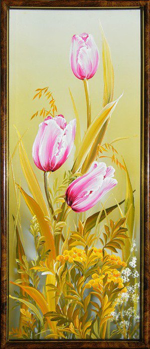 панно тюльпаны - цветы - оригинал