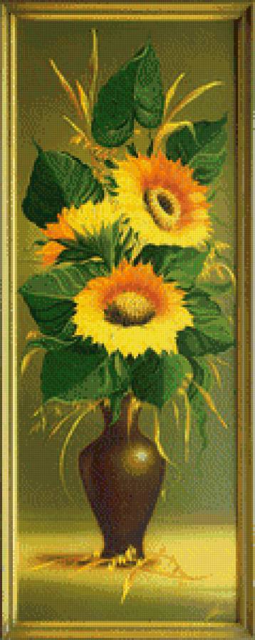 панно подсолнухи - цветы - предпросмотр