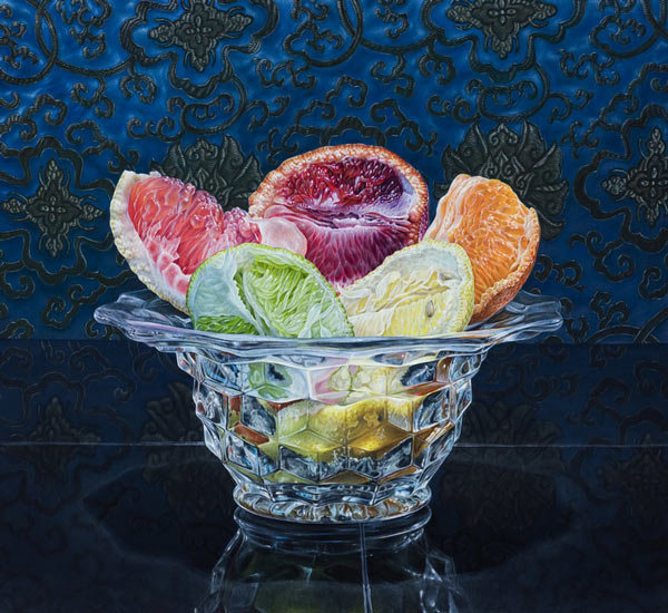 Цитрусы - натюрморт, цитрусы - оригинал