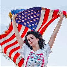 Схема вышивки «Lana Del Rey and American Flag»