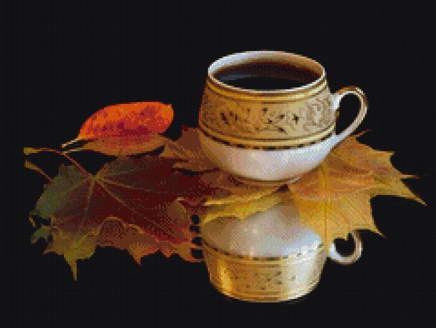 Осенний натюрморт с кофе - осень, натюрморт, кофе - предпросмотр
