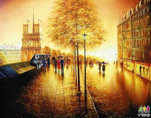 Осень в Париже - париж, осень - оригинал