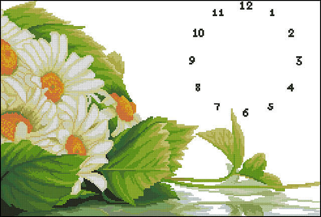 Часы "Букет ромашек" - оригинал