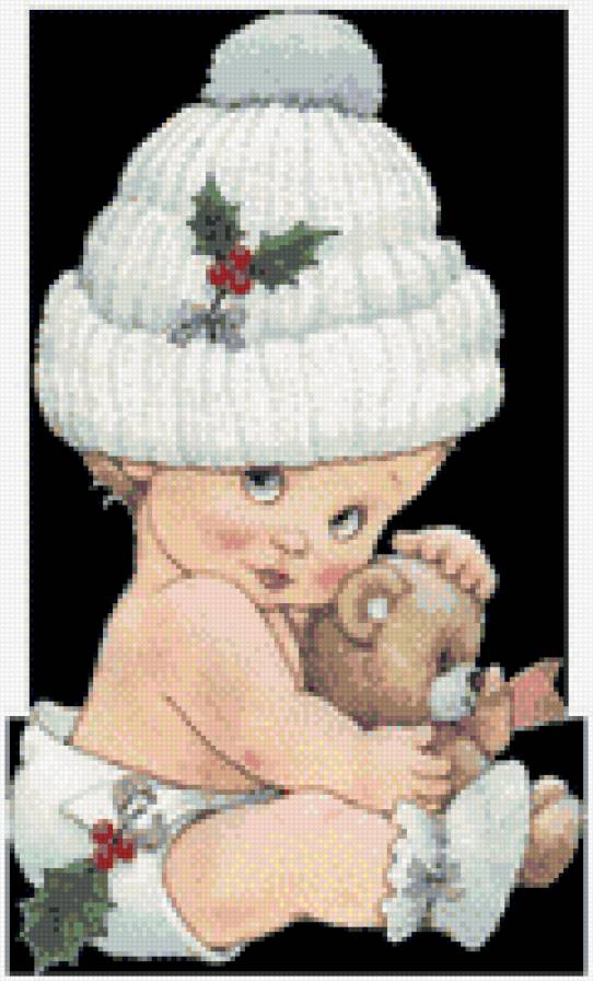 мальчик с мишкой - предпросмотр