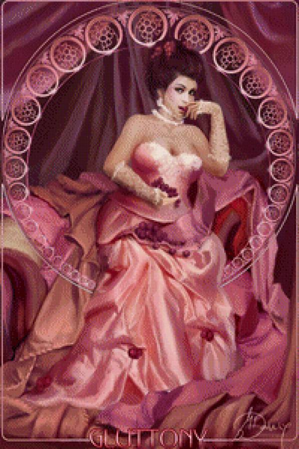 чревоугодие - девушка, семь смертных грехов - предпросмотр
