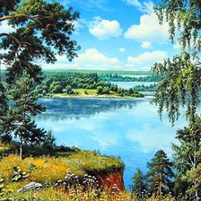 Схема вышивки «пейзаж»