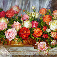 картина розы