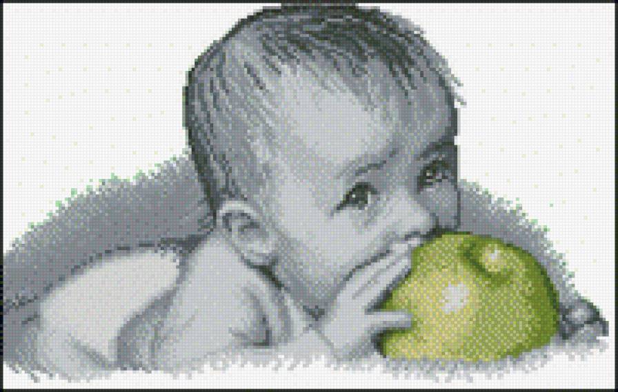 Малыш - малыш, яблоко, ребенок - предпросмотр