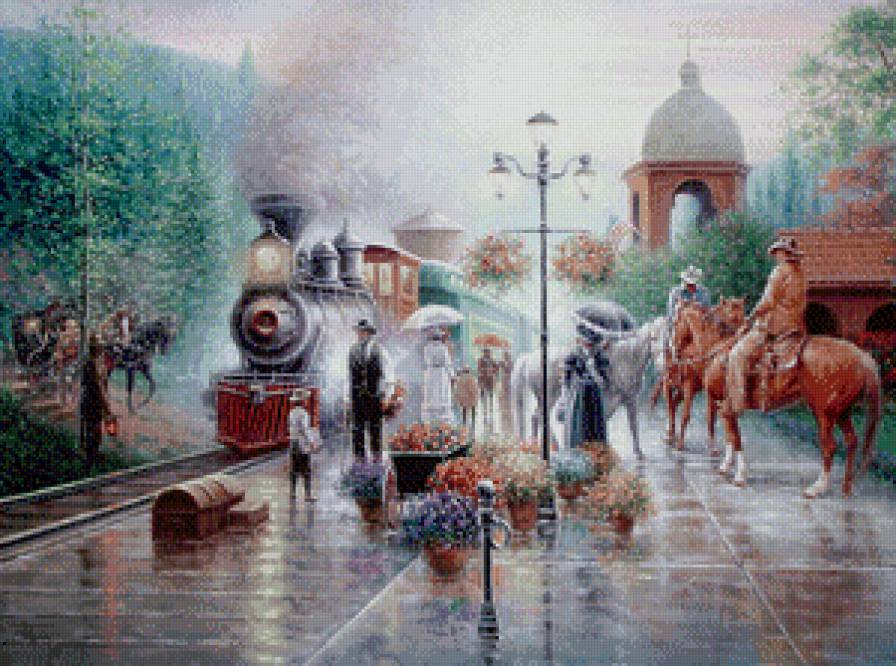 картина - люди, пейзаж - предпросмотр