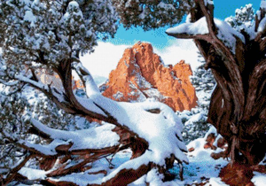 Горный лес - горы - предпросмотр