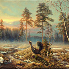 Схема вышивки «Глухарь»