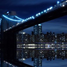 Схема вышивки «ночной Нью-Йорк»