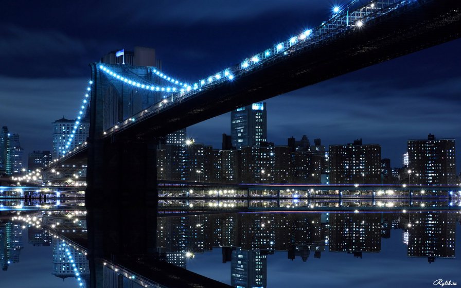 ночной Нью-Йорк - нью-йорк, ночь, город - оригинал