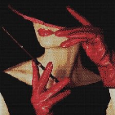 Схема вышивки «dama»