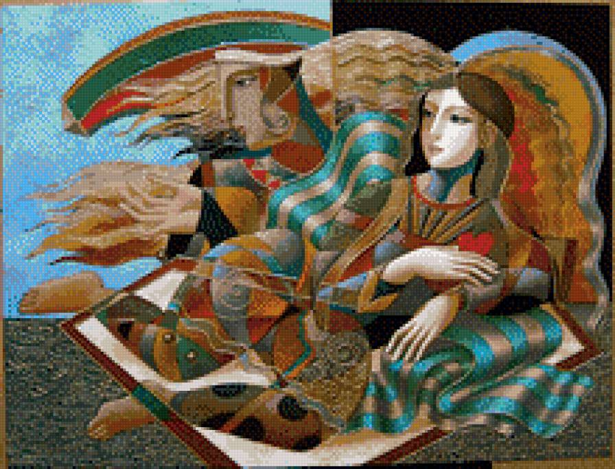 пара - картины художников пара влюбленные - предпросмотр