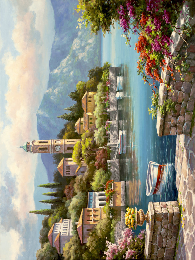 Уютная бухта 2 - море, пейзаж, горы - оригинал