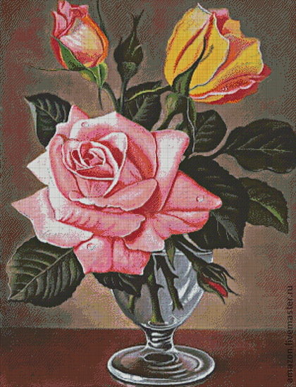 №740835 - букетик, розы, цветы - оригинал