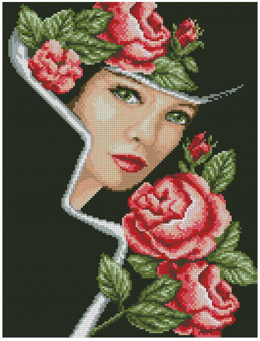 №740838 - девушка, розы - оригинал