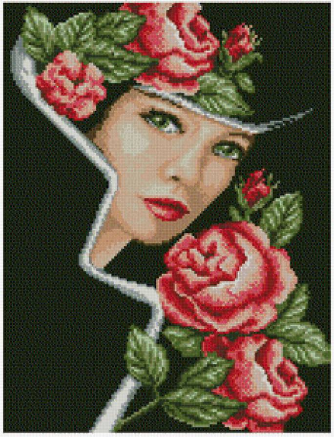 №740838 - девушка, розы - предпросмотр