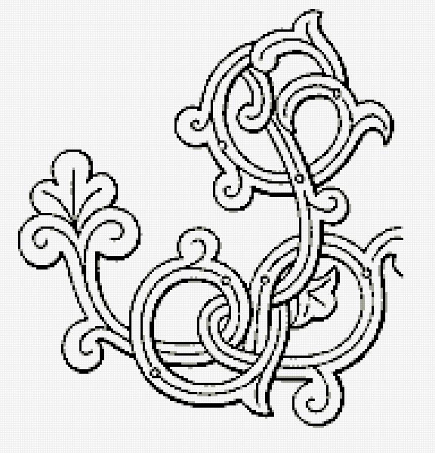 орнамент - русское. монохром, орнамент - предпросмотр