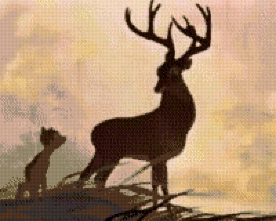 олень - животные, олень - предпросмотр