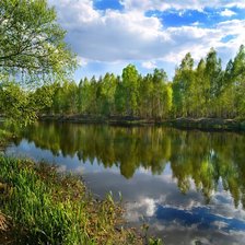 Схема вышивки «У реки»